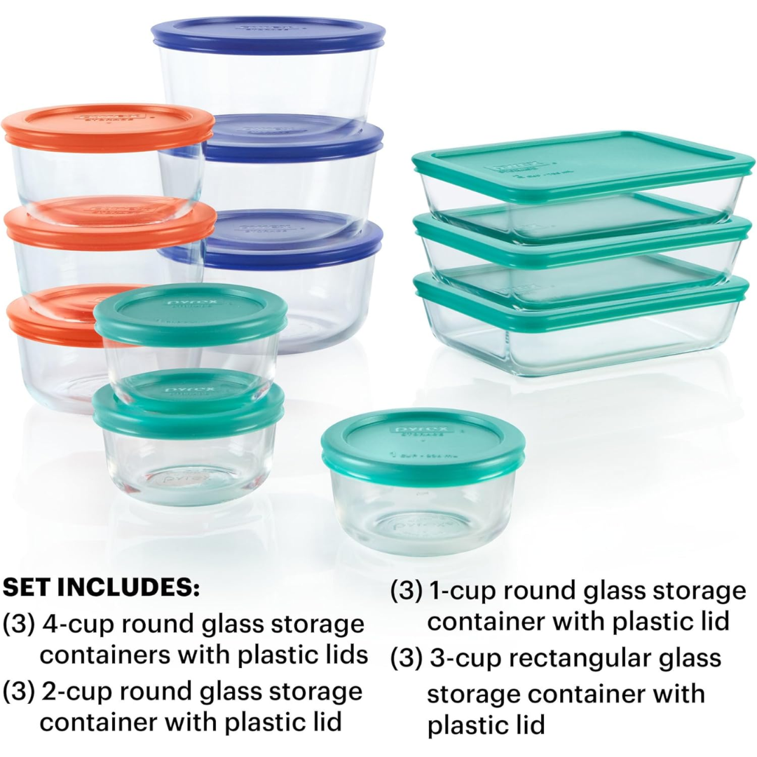 GlassKeeper - Set de 12 pots de stockage