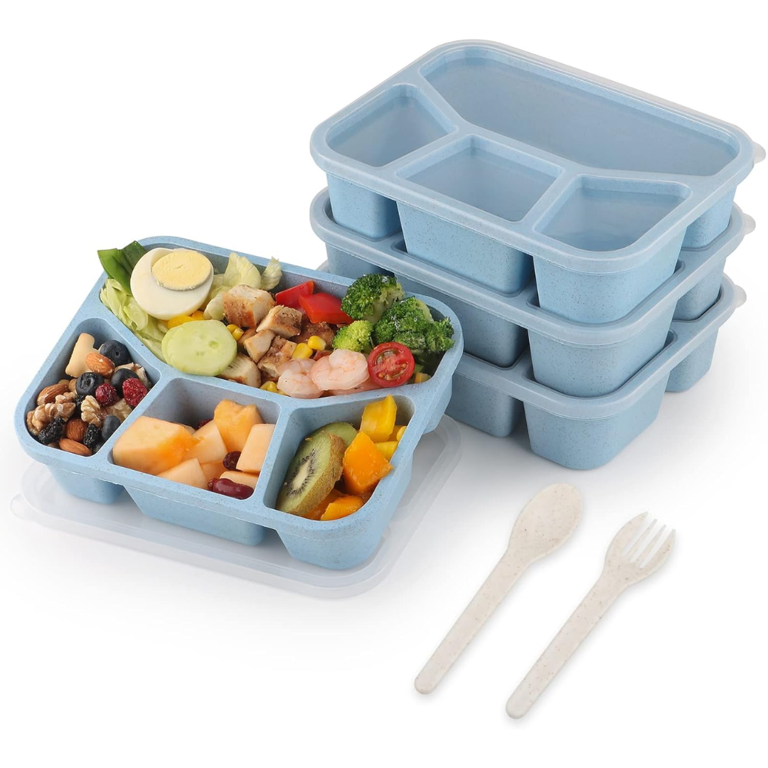 BentoBox – Ensemble de 4 Boîtes à Collations avec Compartiments