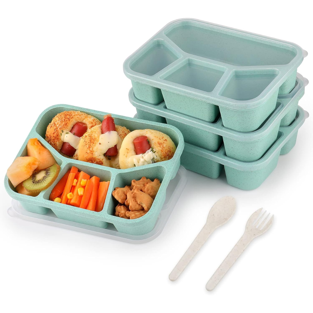 BentoBox – Ensemble de 4 Boîtes à Collations avec Compartiments