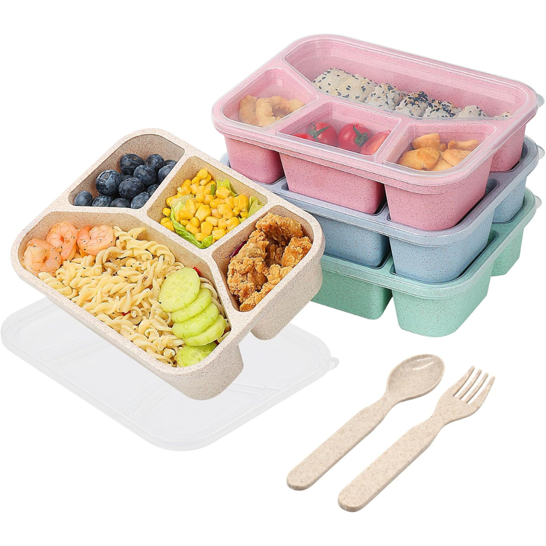 BentoBox – Ensemble de 4 Boîtes à Collations avec Compartiments