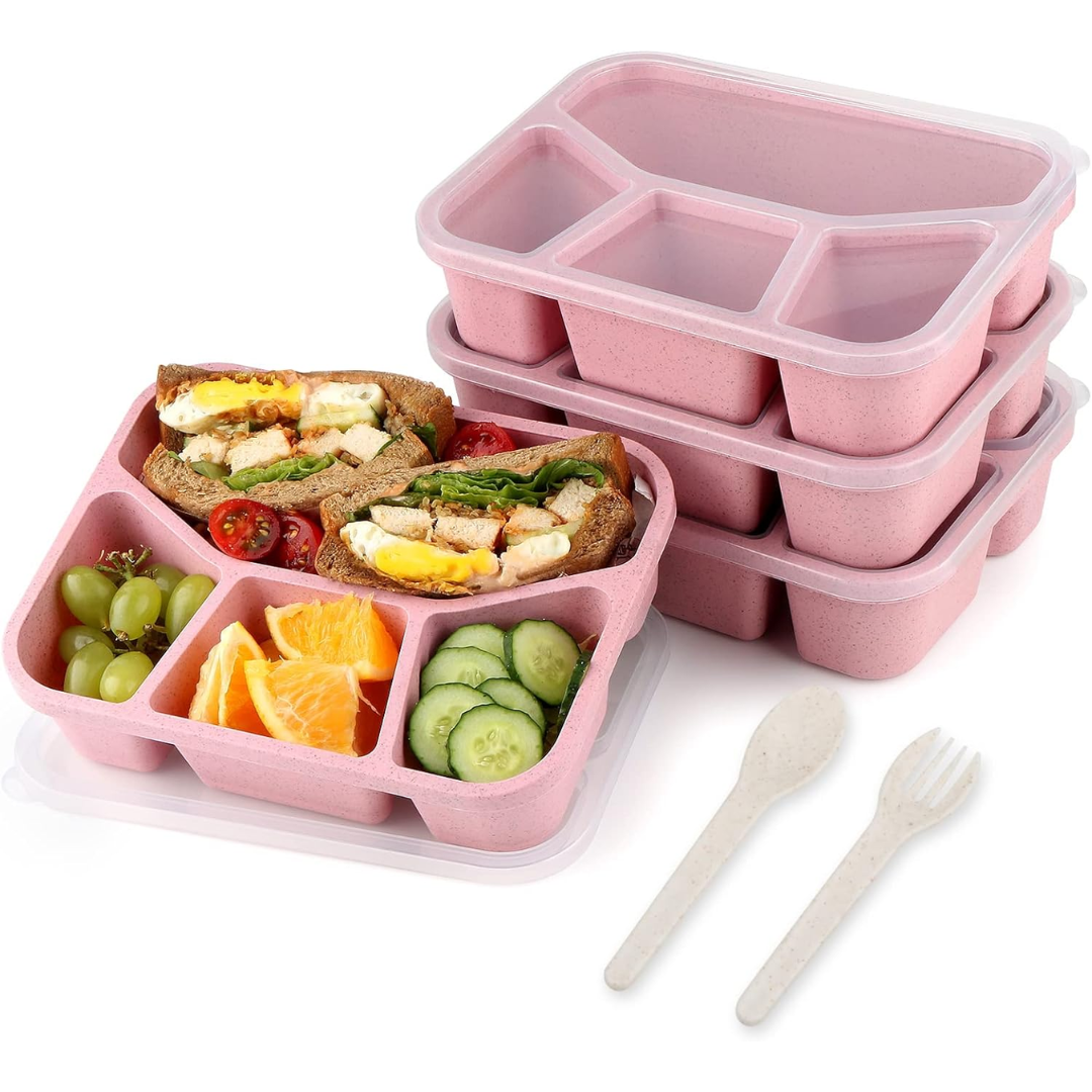 BentoBox – Ensemble de 4 Boîtes à Collations avec Compartiments