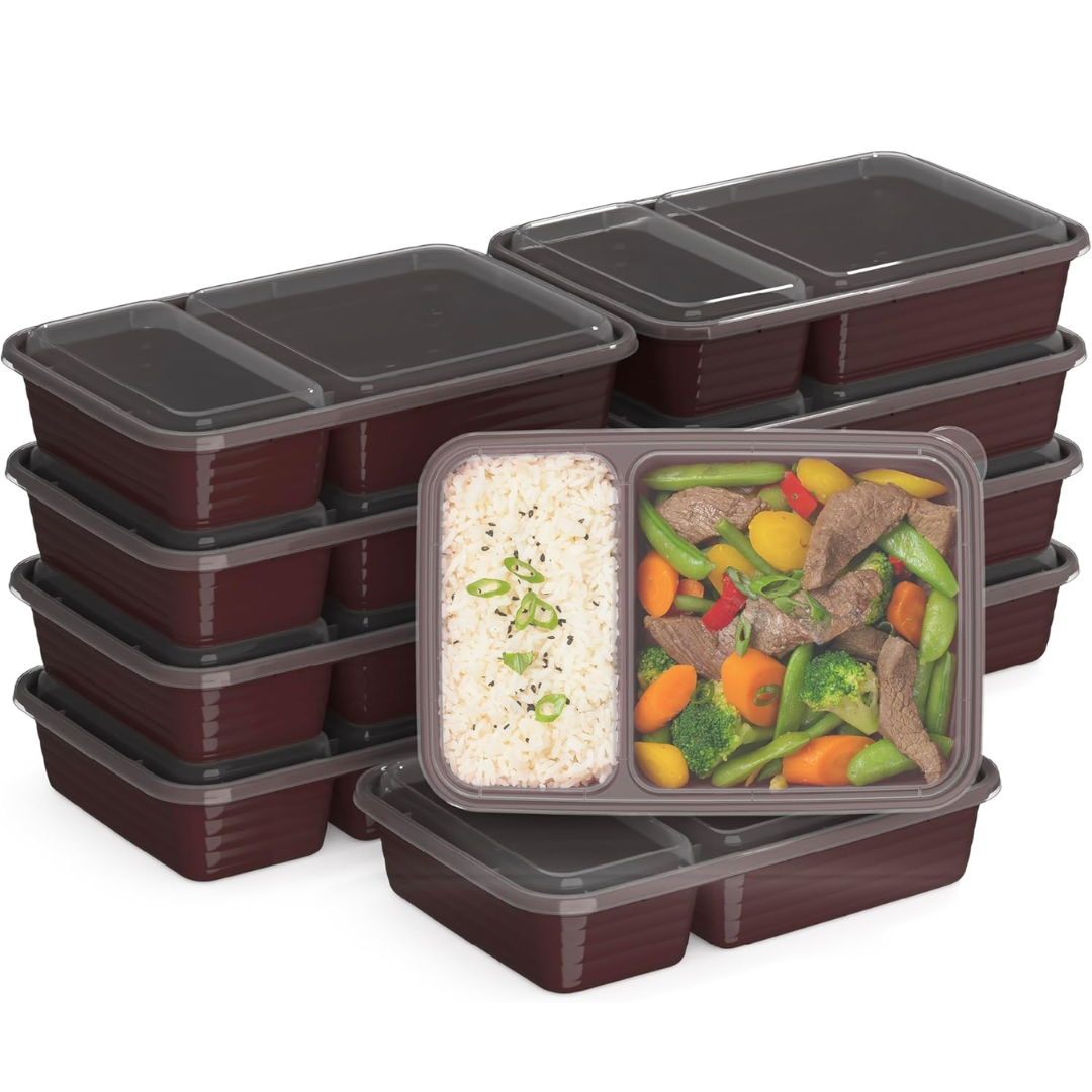 EcoBox - Ensemble de boîtes alimentaires durables à 2 compartiments