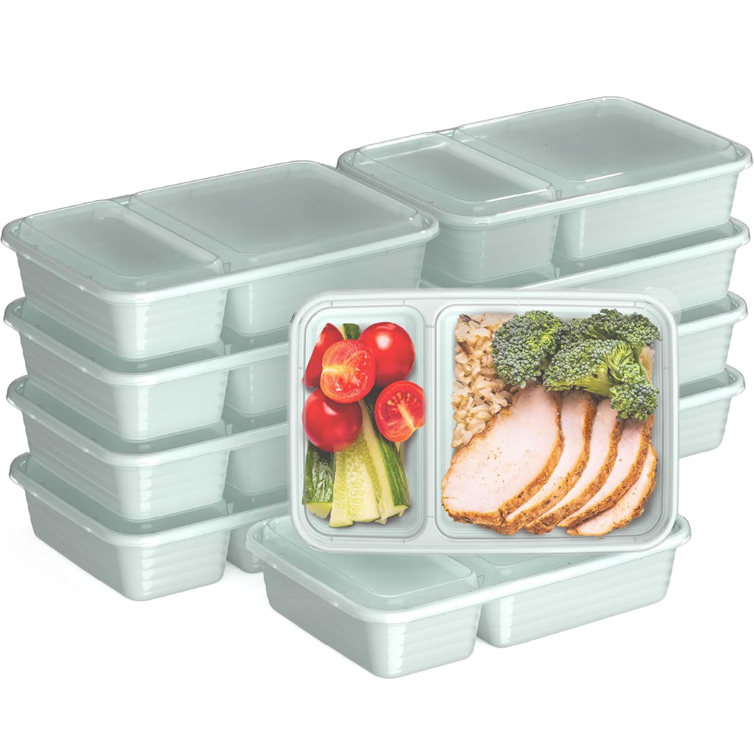 EcoBox - Ensemble de boîtes alimentaires durables à 2 compartiments
