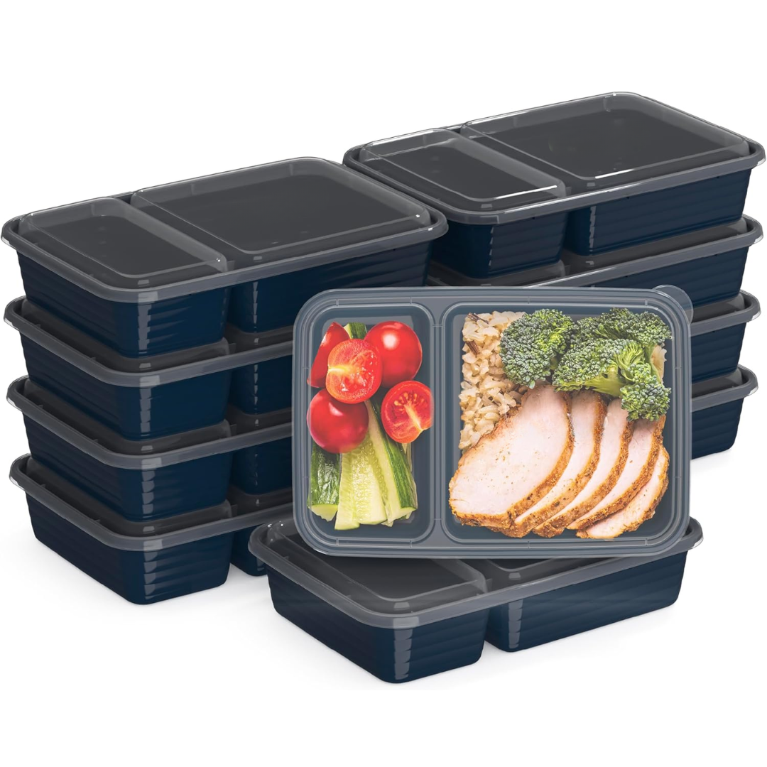 EcoBox - Ensemble de boîtes alimentaires durables à 2 compartiments