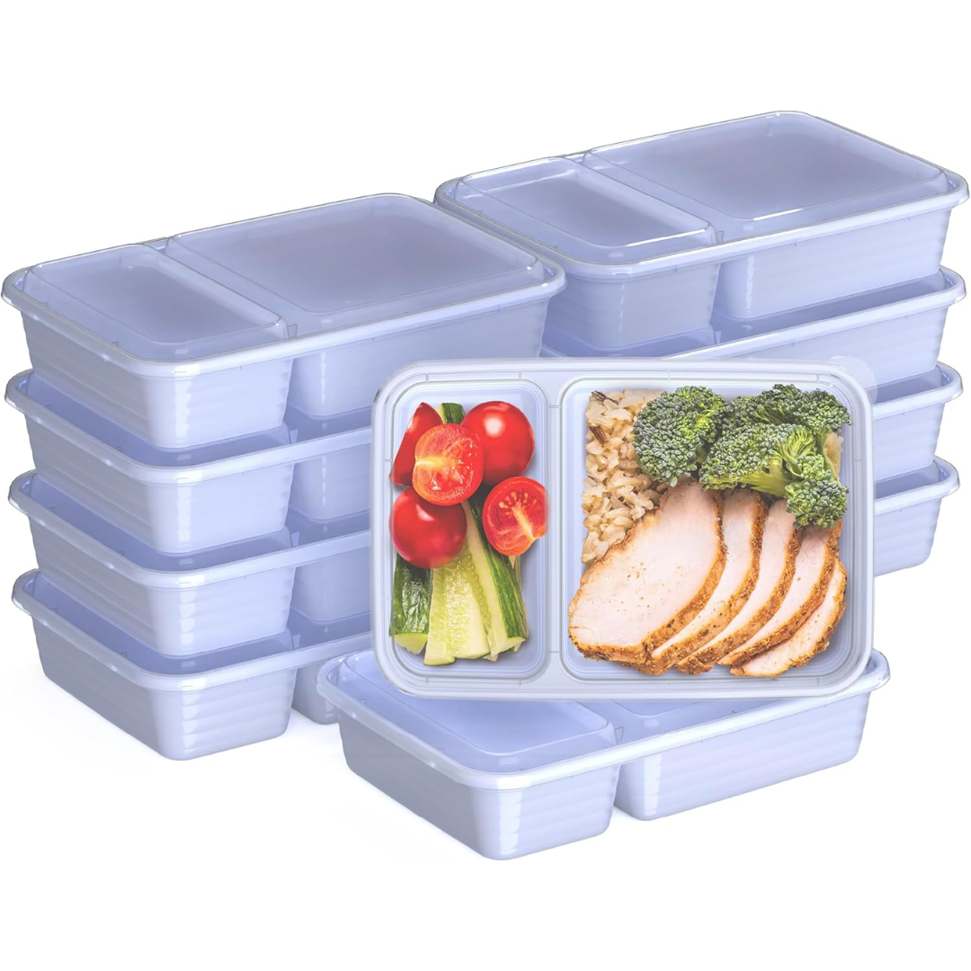 EcoBox - Ensemble de boîtes alimentaires durables à 2 compartiments