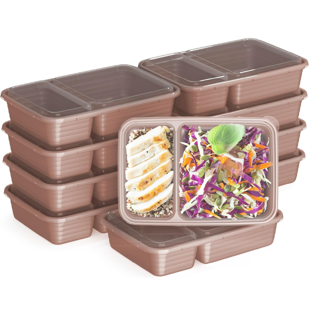 EcoBox - Ensemble de boîtes alimentaires durables à 2 compartiments
