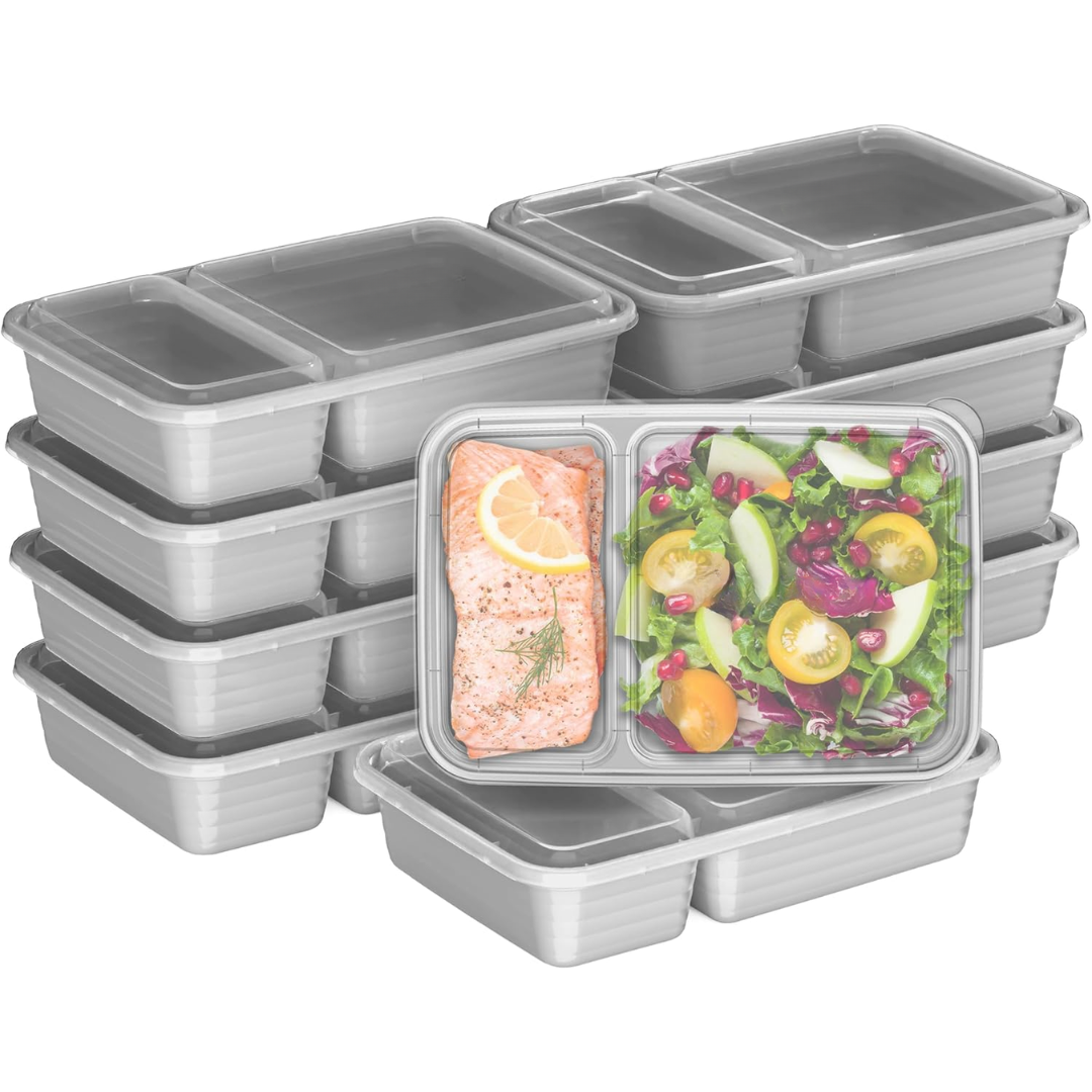 EcoBox - Ensemble de boîtes alimentaires durables à 2 compartiments