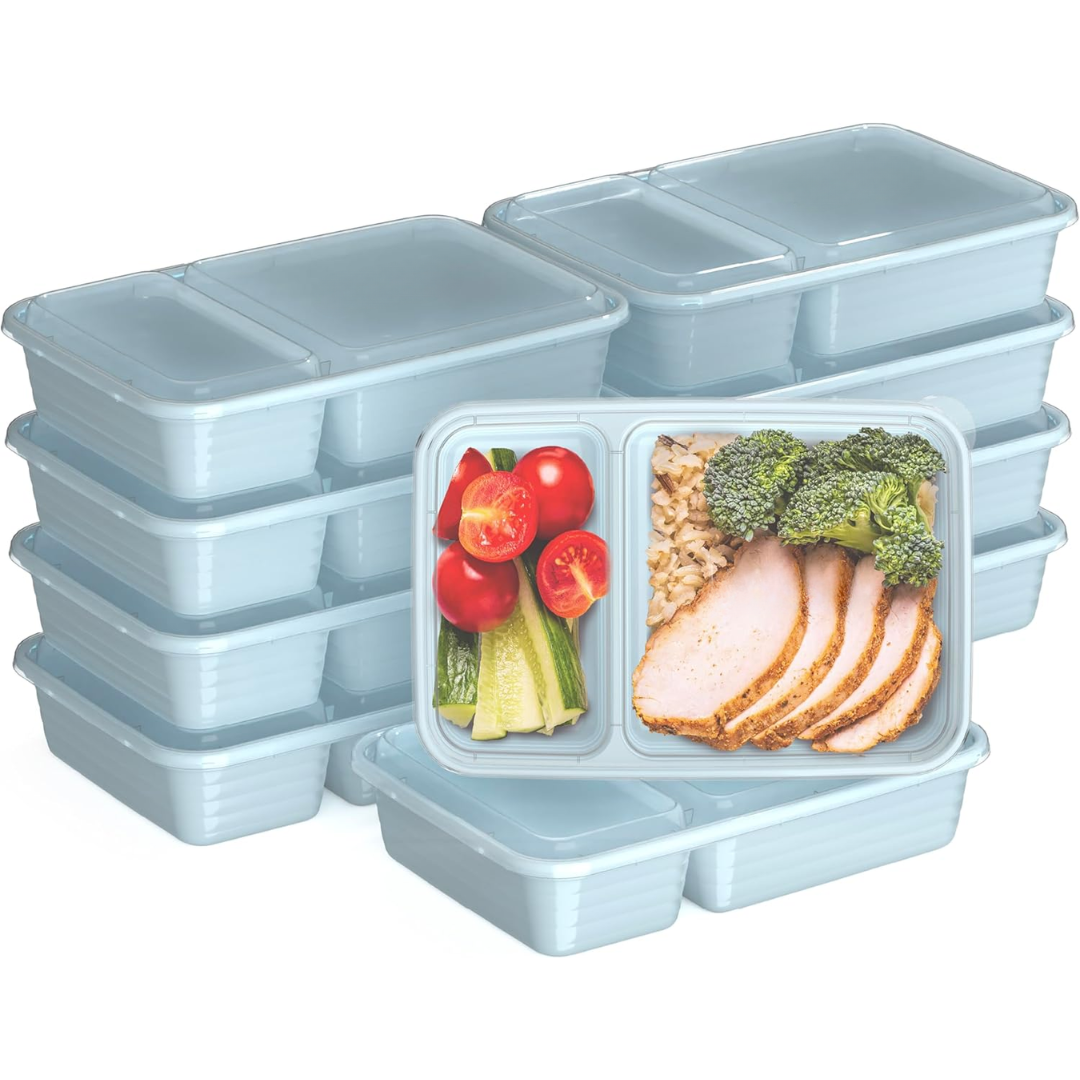 EcoBox - Ensemble de boîtes alimentaires durables à 2 compartiments