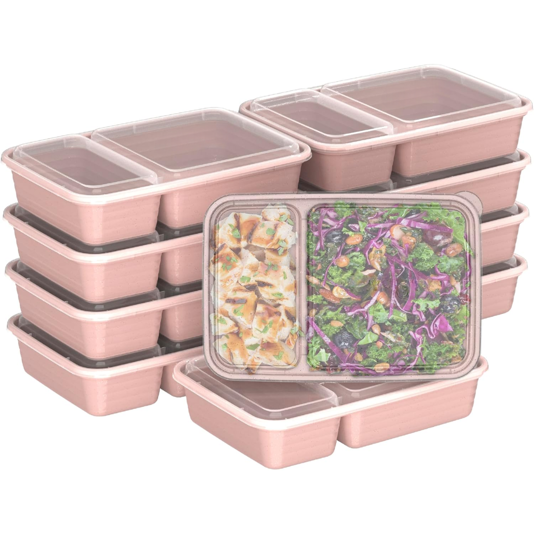 EcoBox - Ensemble de boîtes alimentaires durables à 2 compartiments