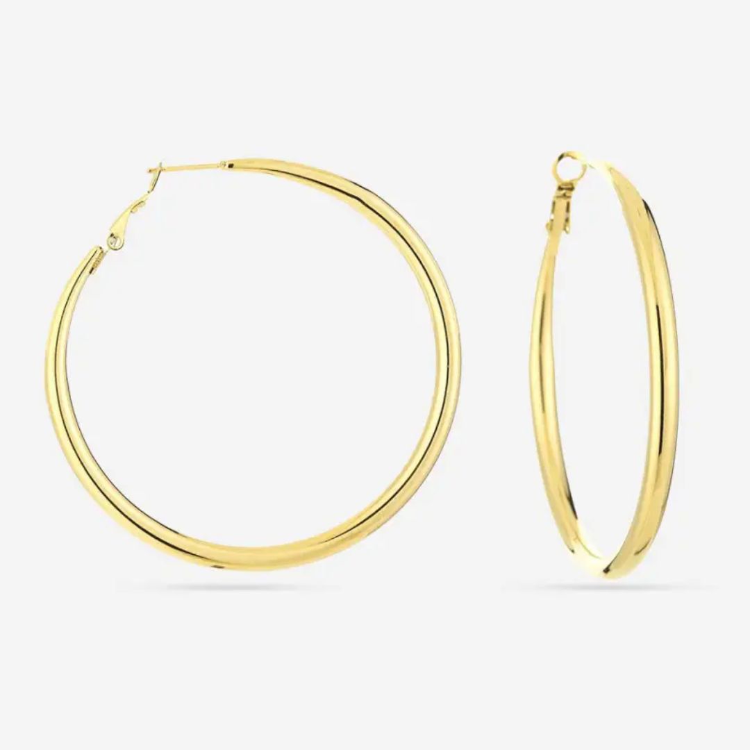 Boucles d'oreilles élégantes en or (60 mm) | Accessoire de luxe pour un look élégant