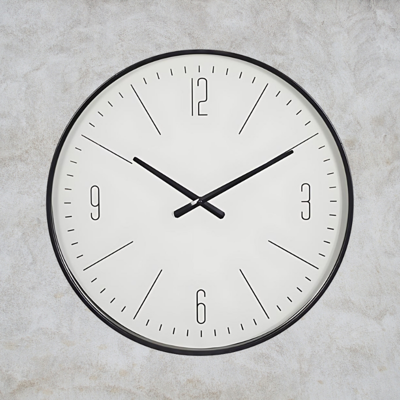 Horloge Murale en Verre Floroux | Noir Moderne pour Votre Maison
