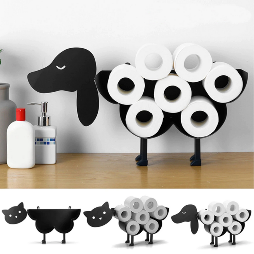 FunShape - Porte-rouleau de toilette ludique avec design d'animaux