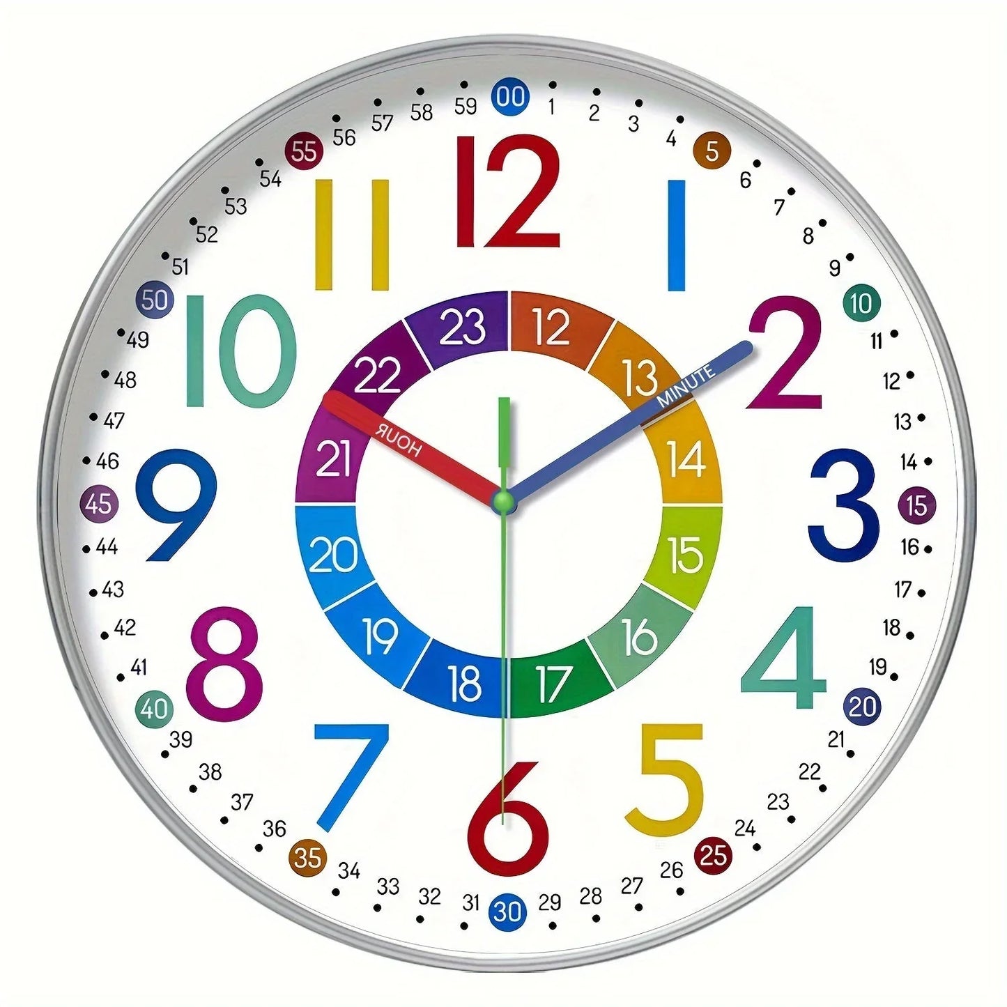 Floroux | Horloge murale moderne colorée