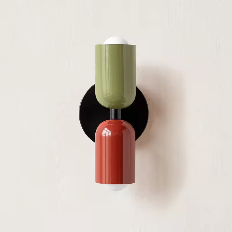 Applique murale minimaliste vibrante à deux ampoules