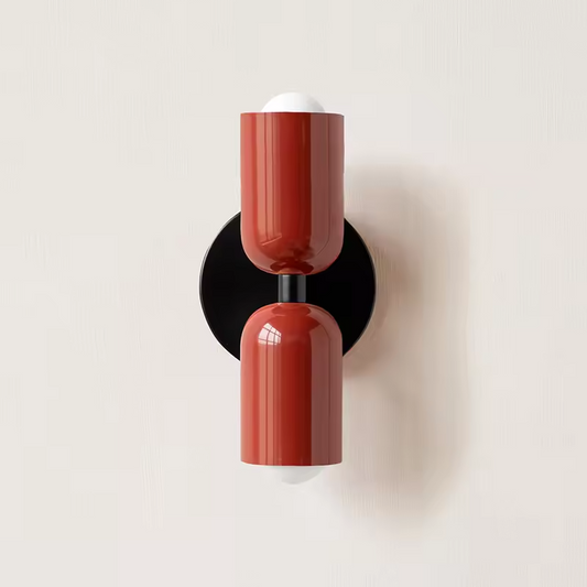 Applique murale minimaliste vibrante à deux ampoules