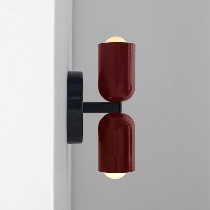 Applique murale minimaliste vibrante à deux ampoules