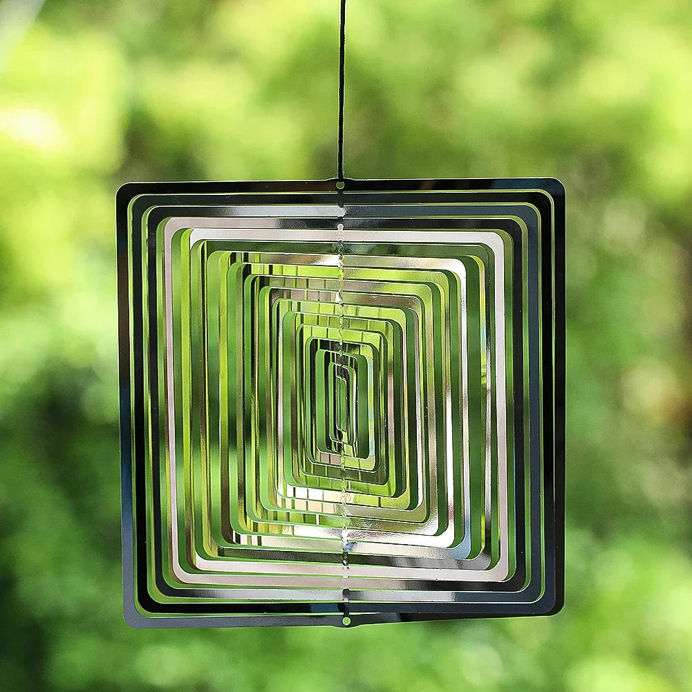 Floroux - Art du vent scintillant en acier inoxydable