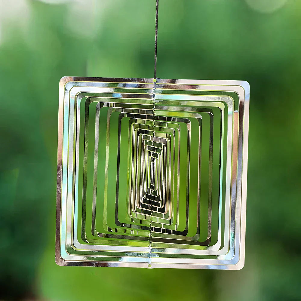 Floroux - Art du vent scintillant en acier inoxydable