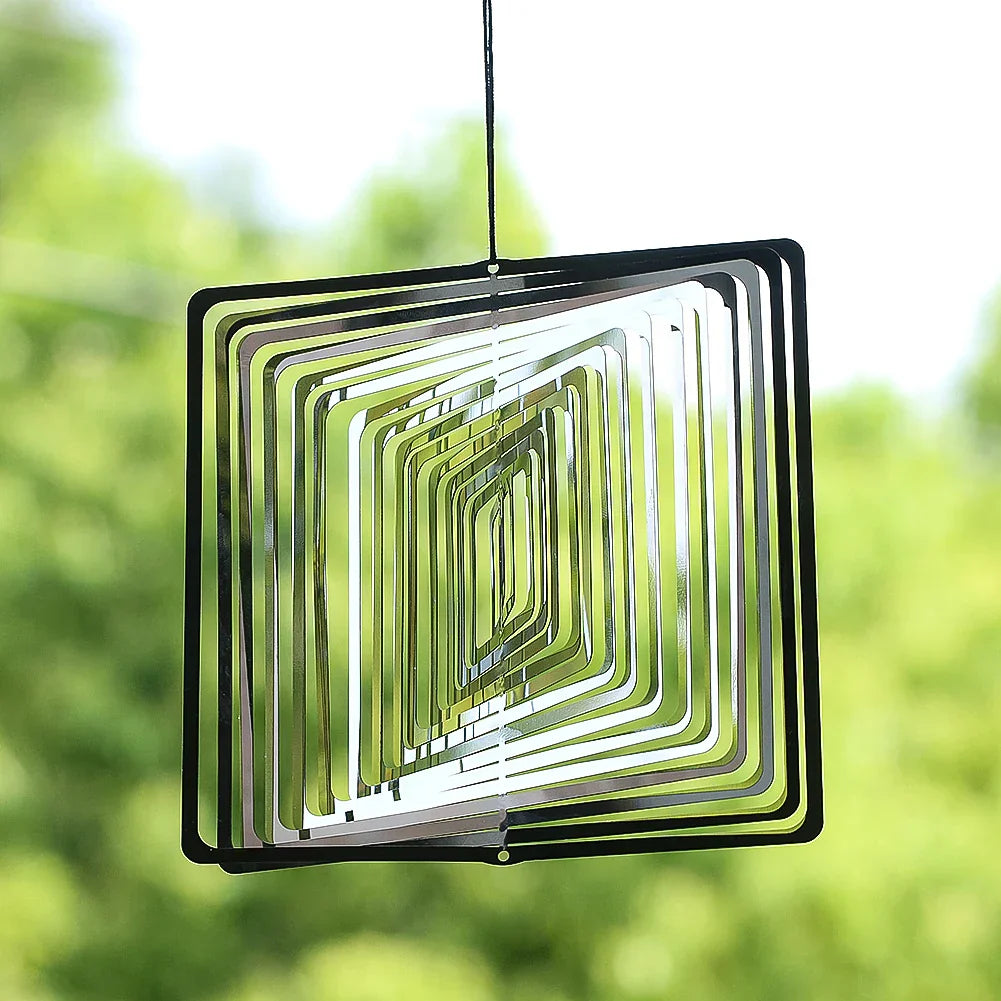 Floroux - Art du vent scintillant en acier inoxydable
