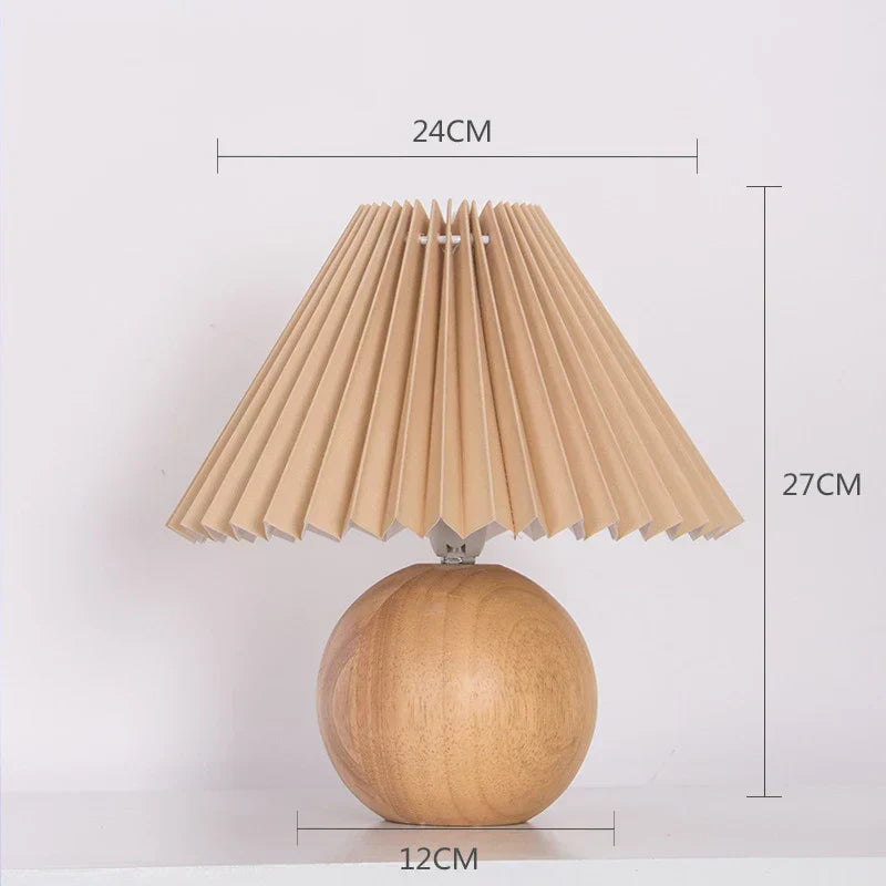 Antique plissé - Lampe de table vintage avec plis