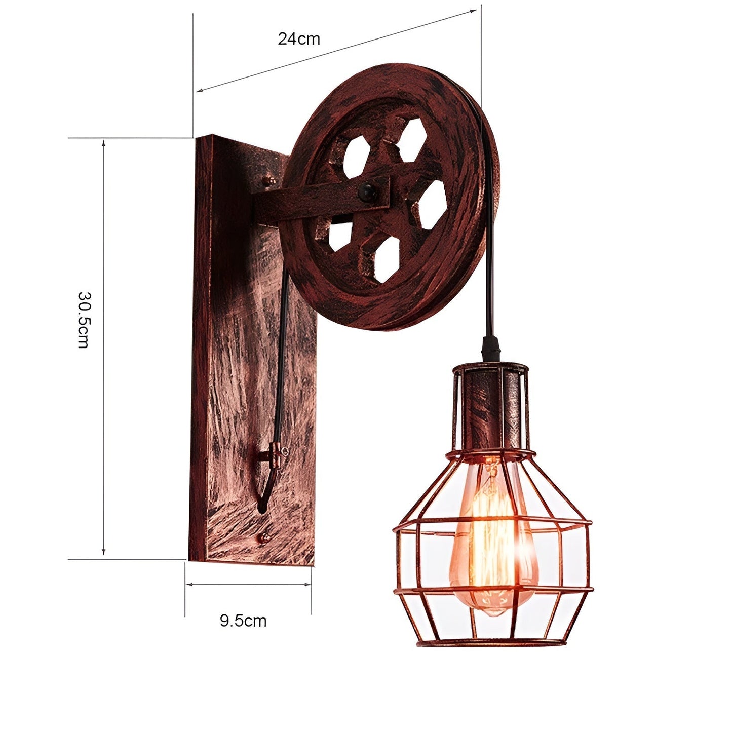 Applique Murale LED Vintage Luxe – Éclairage de Style Industriel de ShineGlow
