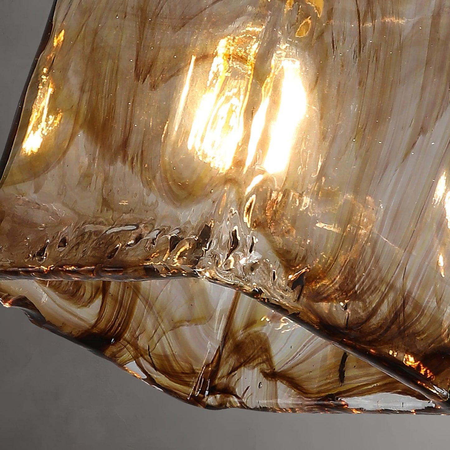 Suspension en verre brun Floroux