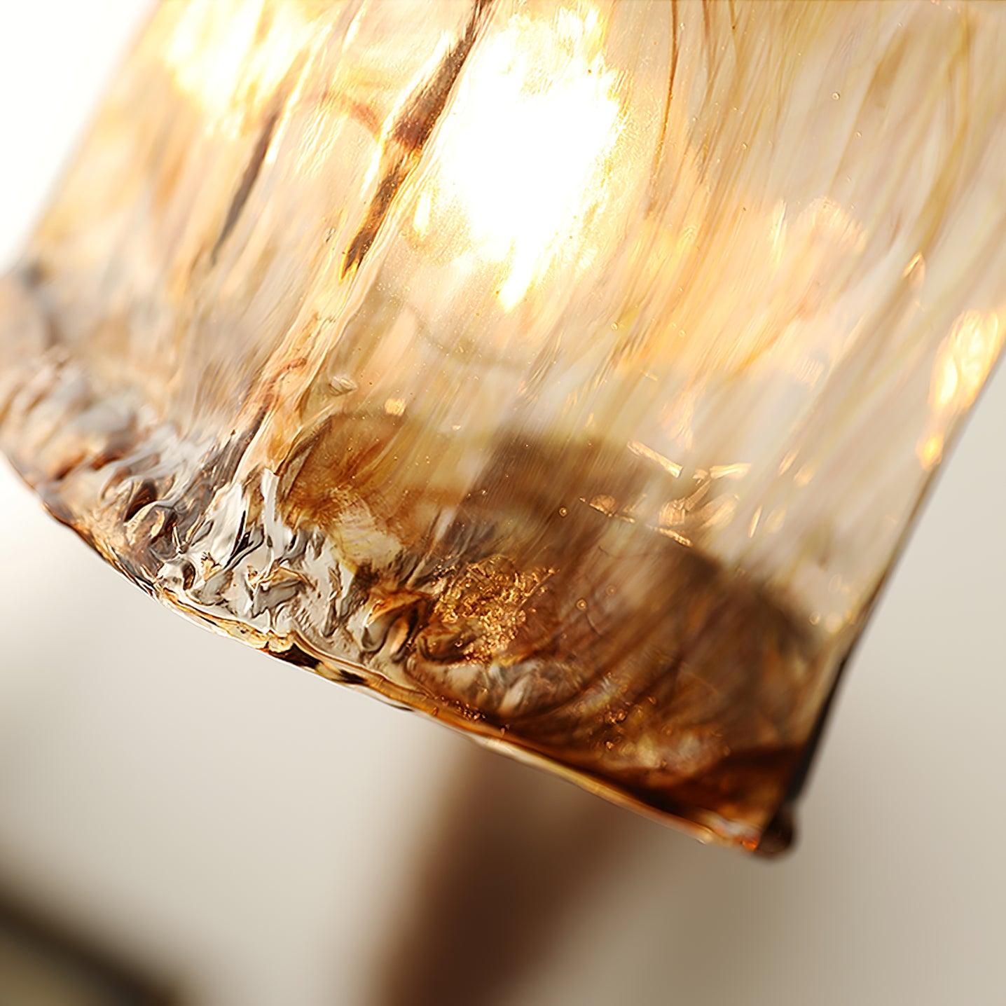 Suspension en verre brun Floroux