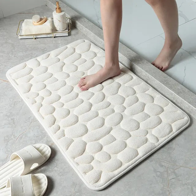 Floroux - Tapis de bain brodé
