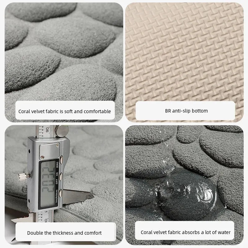 Floroux - Tapis de bain brodé