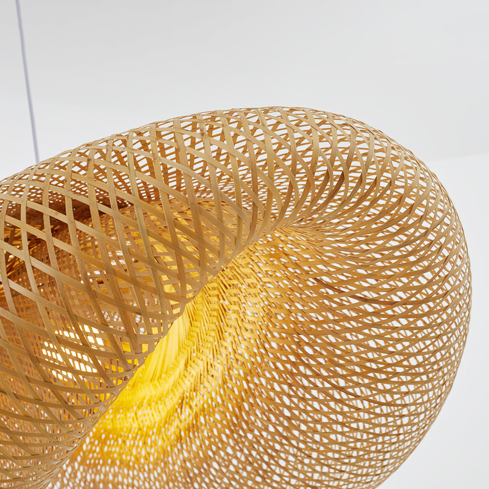 Floroux Bamboo Pendant Lamp | Natural Pendant Light | Handmade Lighting for Living Room & Dining Room