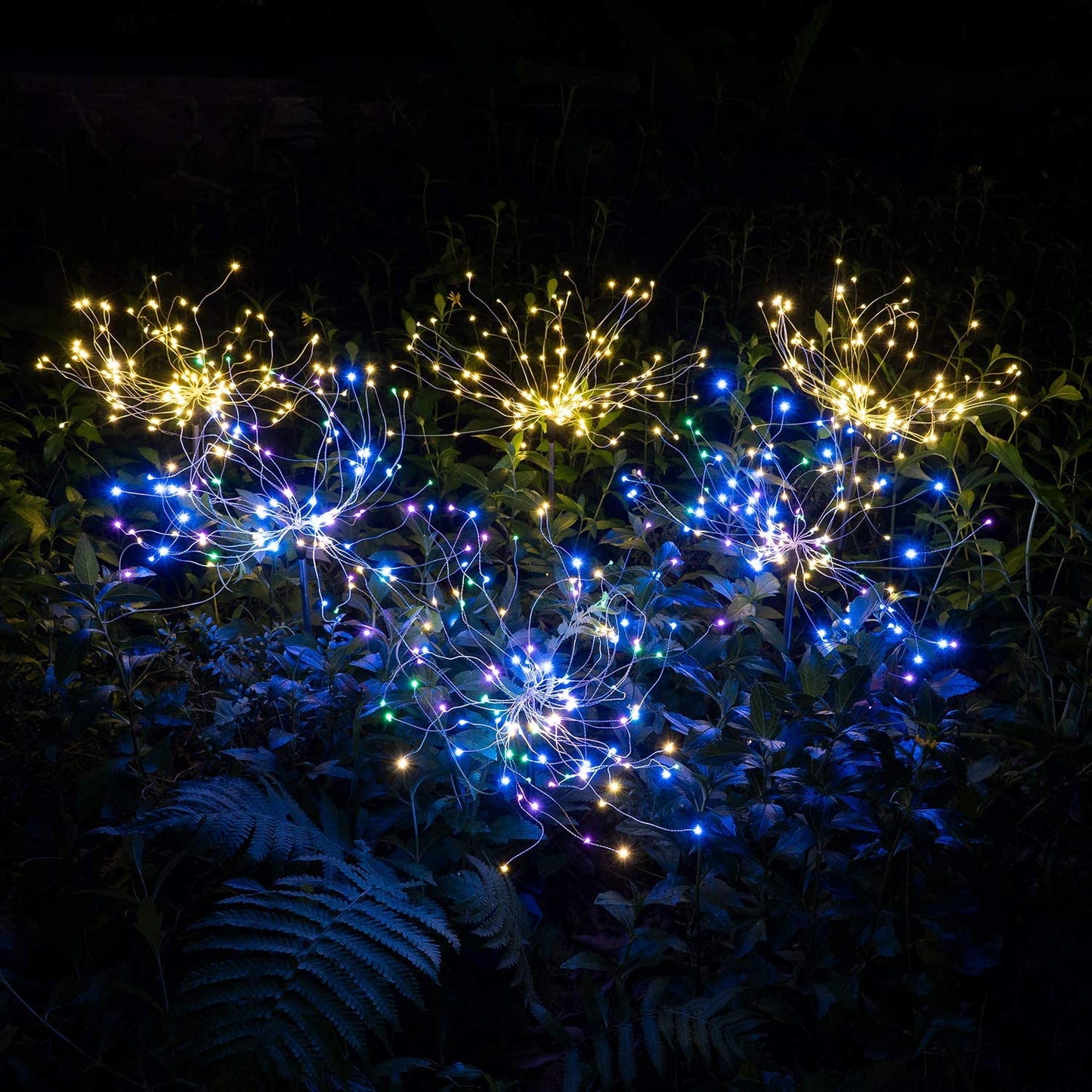 Floroux Pièce Lampes de jardin solaires d'extérieur Firework
