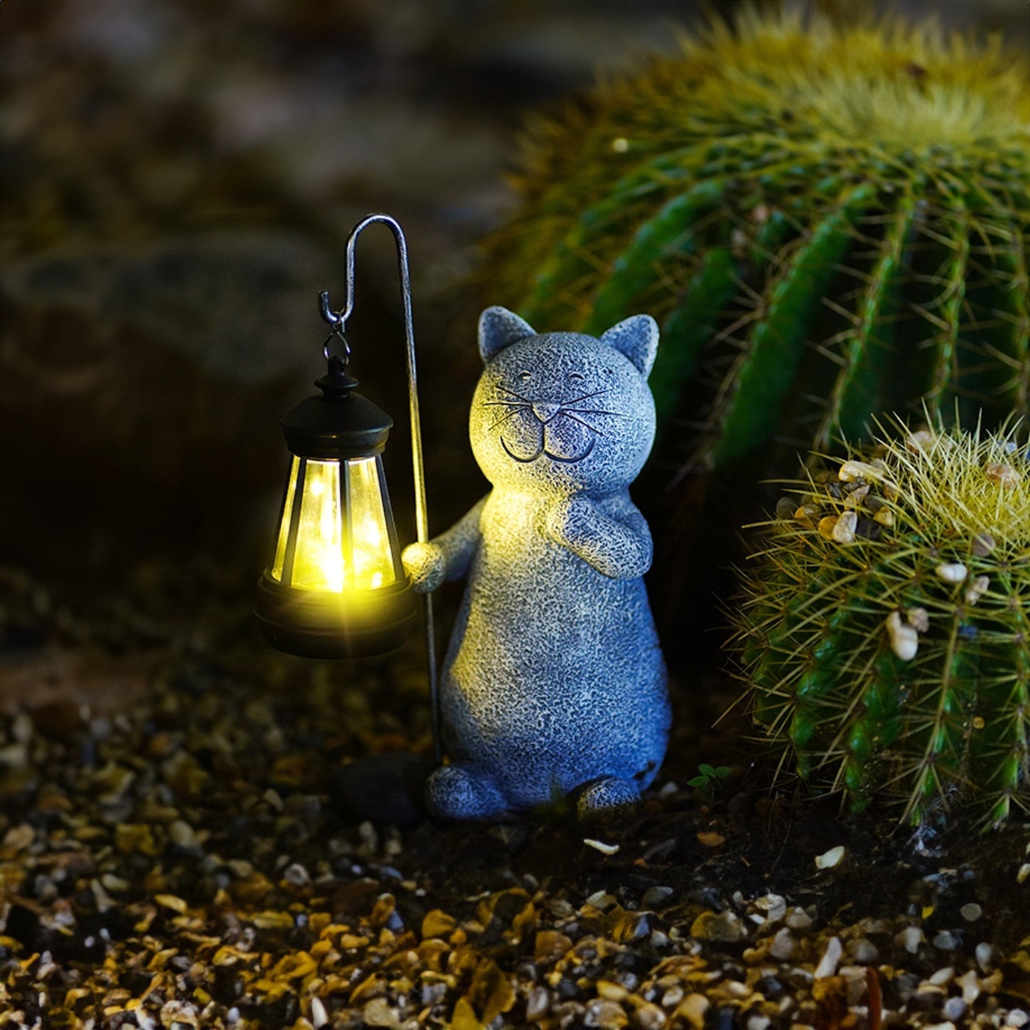 Illuminated cat figurine Floroux | Decorative LED light | Elegant cat lamp for the home