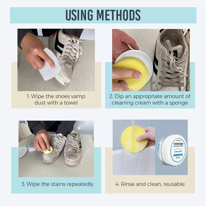 Crème de nettoyage pour chaussures blanches multifonctionnelle