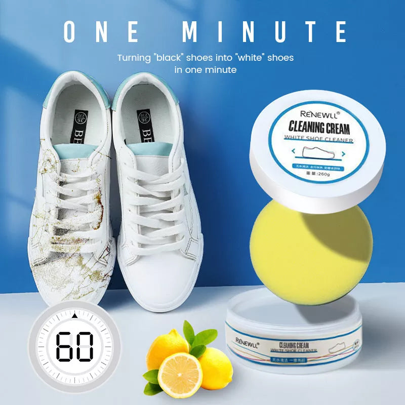 Crème de nettoyage pour chaussures blanches multifonctionnelle