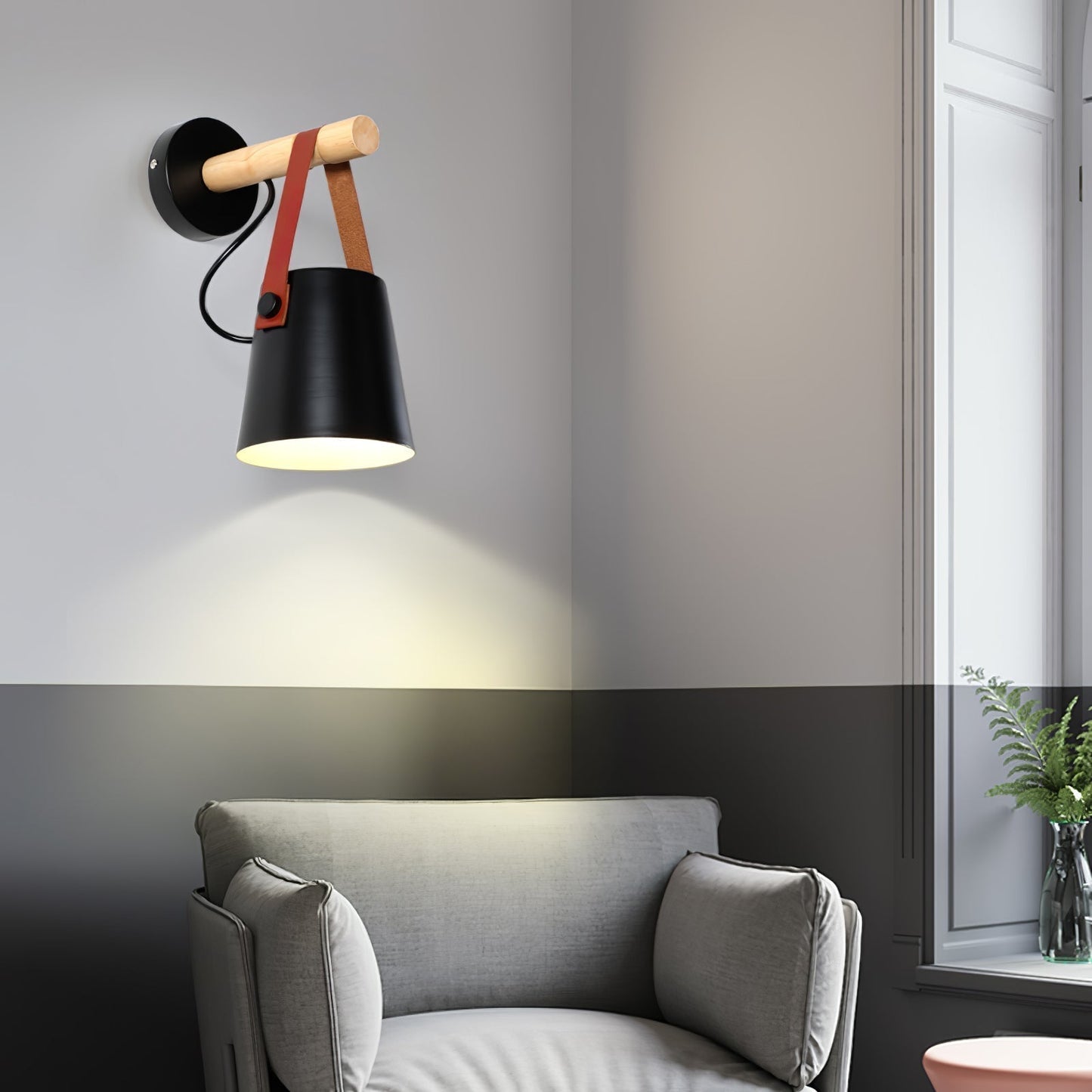 Floroux conical wall lamp in wood | Modern design | Eco-friendly | Interior decoration