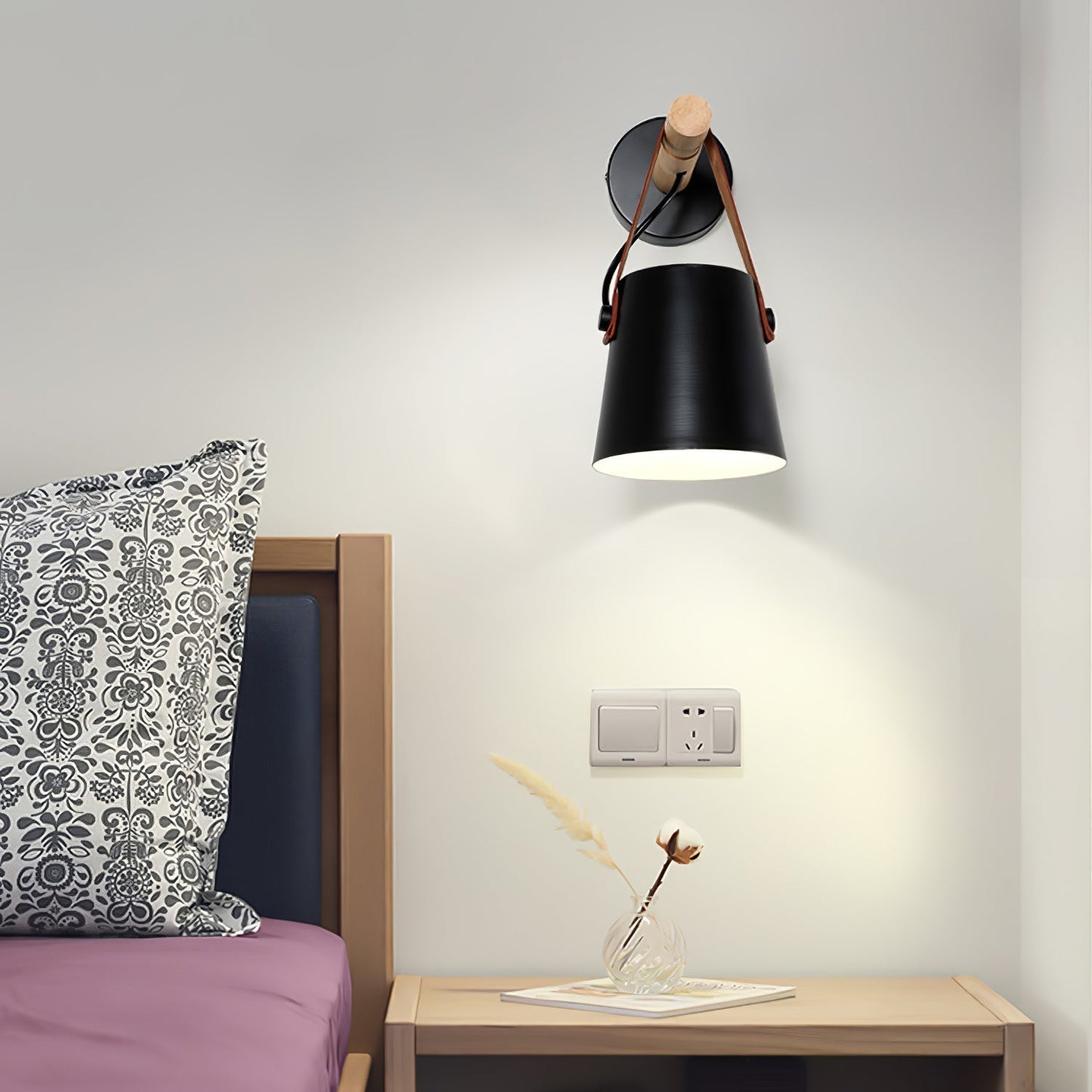 Floroux conical wall lamp in wood | Modern design | Eco-friendly | Interior decoration