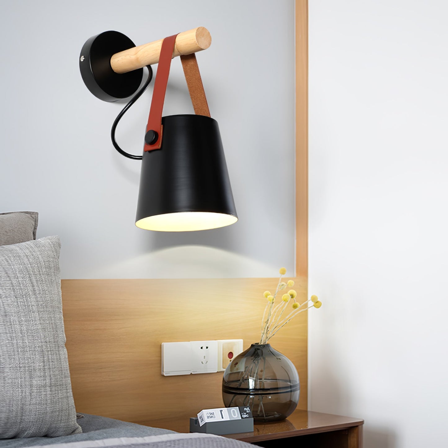 Floroux conical wall lamp in wood | Modern design | Eco-friendly | Interior decoration