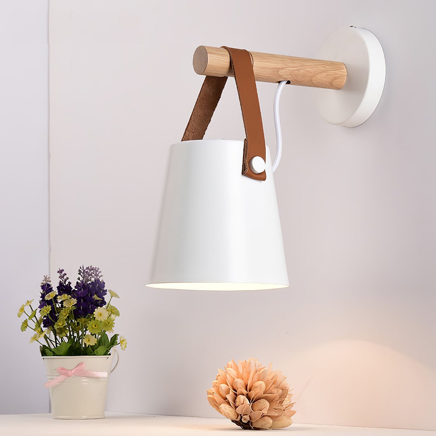 Floroux conical wall lamp in wood | Modern design | Eco-friendly | Interior decoration