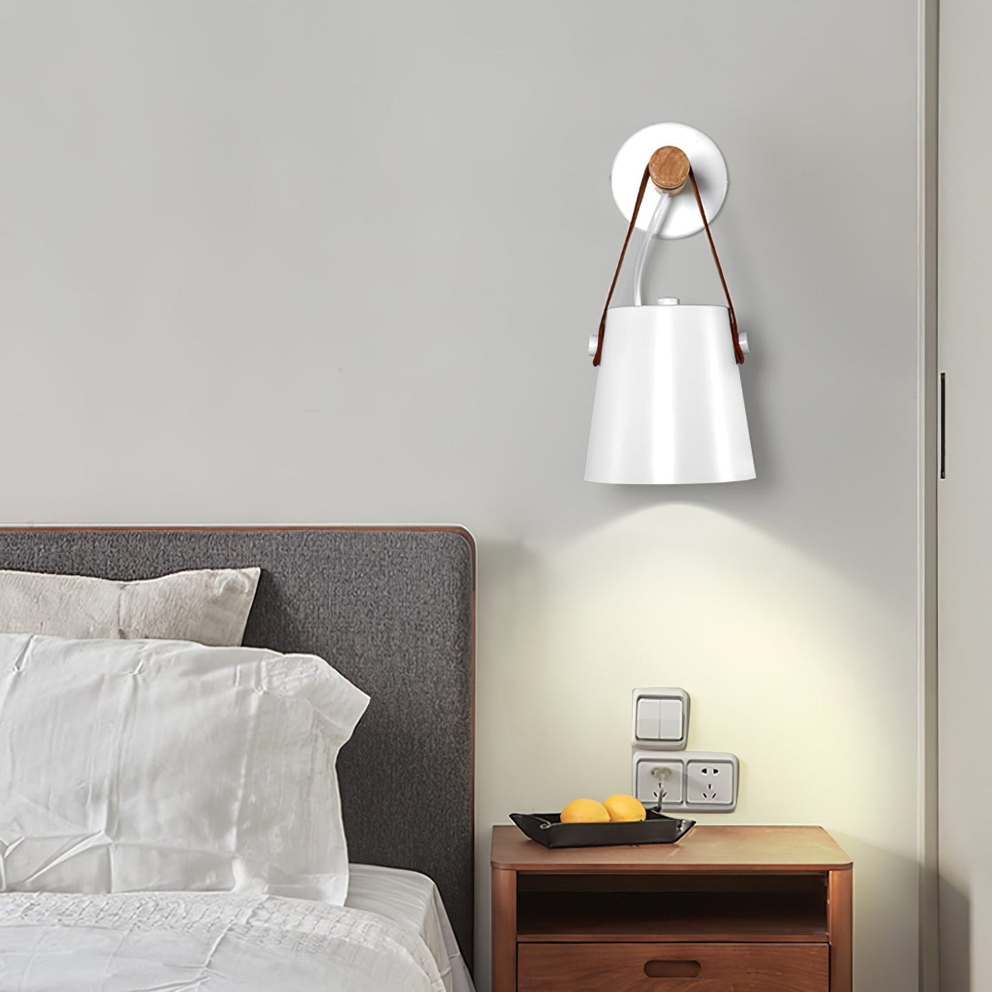 Floroux conical wall lamp in wood | Modern design | Eco-friendly | Interior decoration