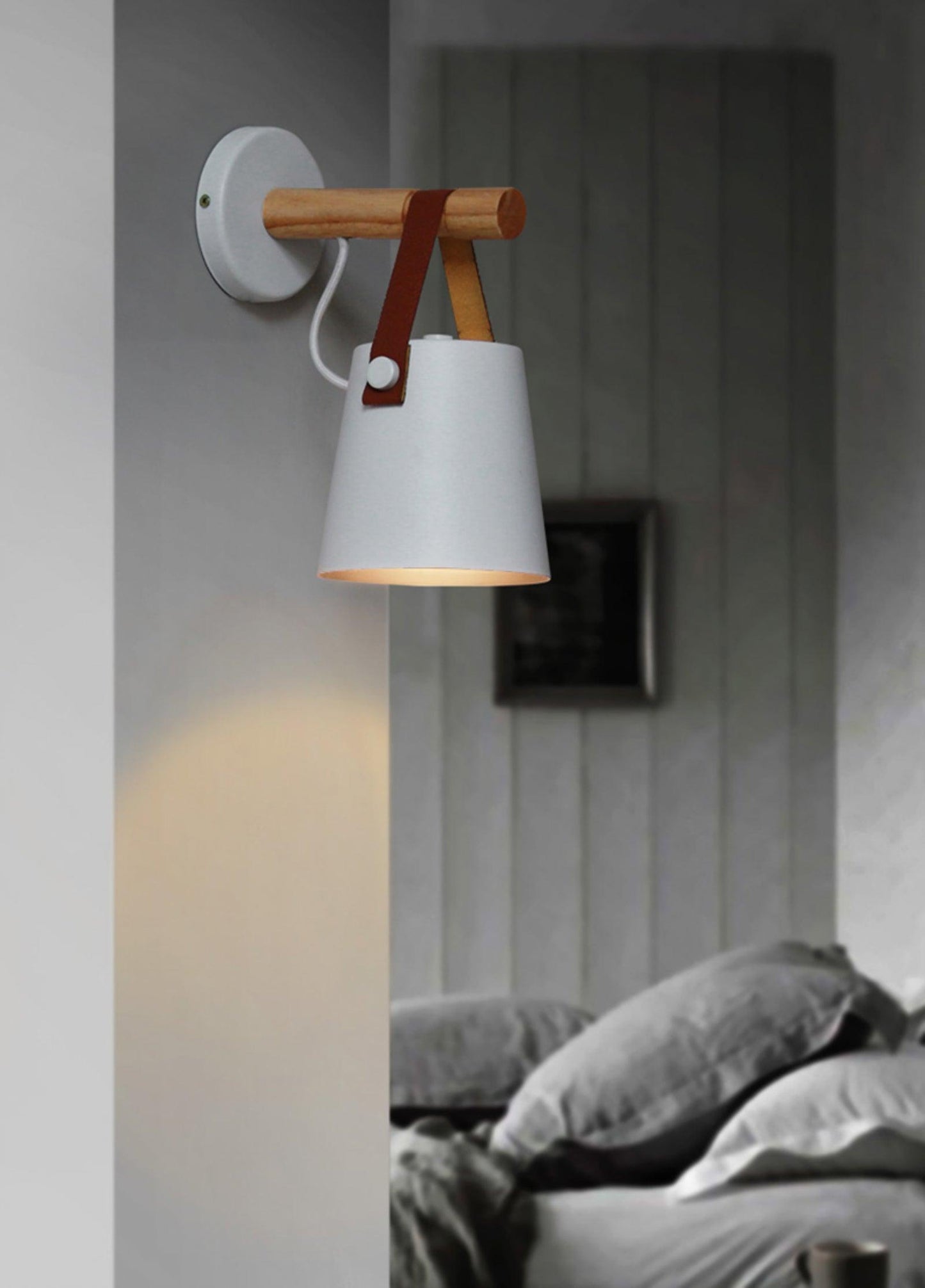 Floroux conical wall lamp in wood | Modern design | Eco-friendly | Interior decoration