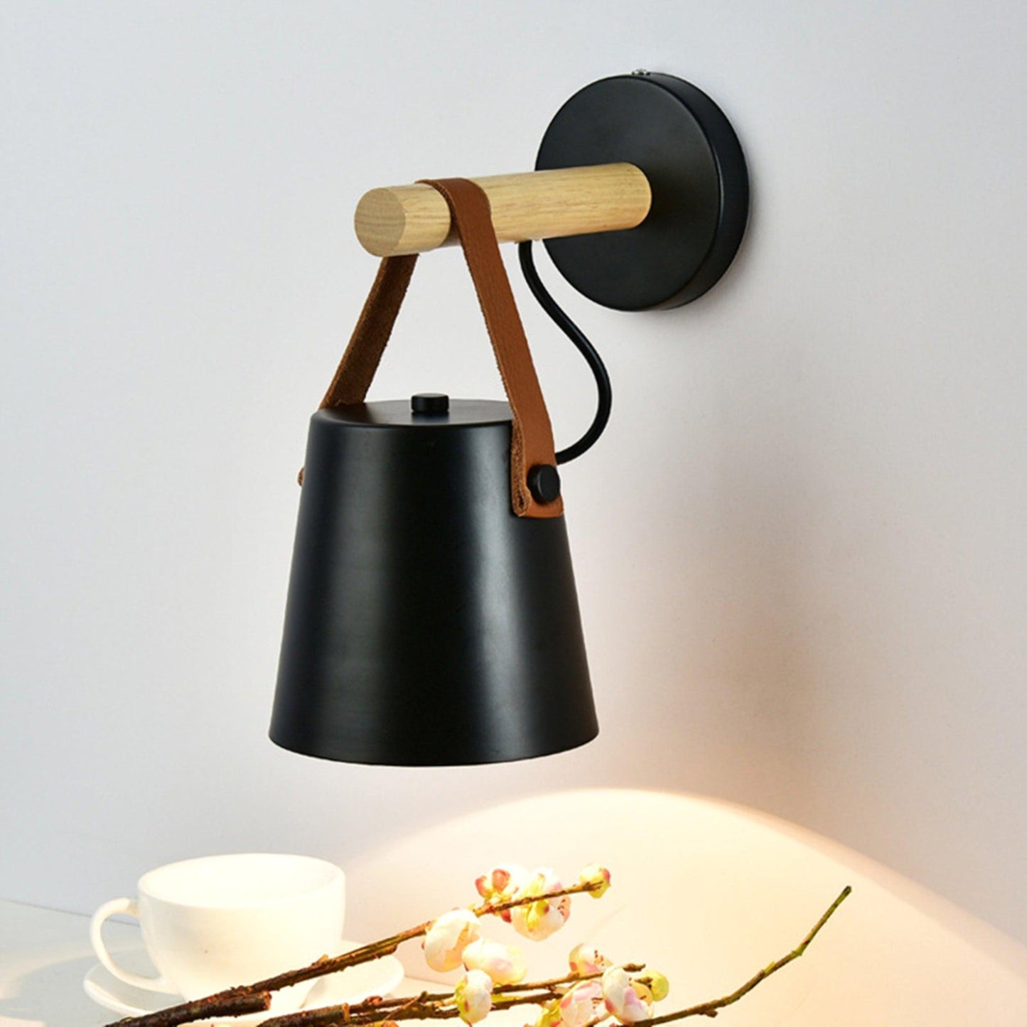 Floroux conical wall lamp in wood | Modern design | Eco-friendly | Interior decoration