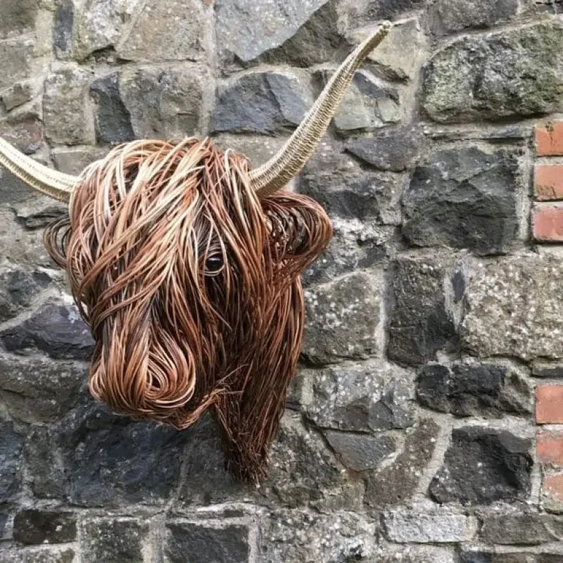 Tête de vache tissée – Cowy – Décoration murale – Artisanat