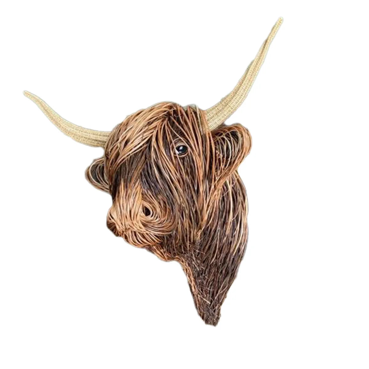 Tête de vache tissée – Cowy – Décoration murale – Artisanat