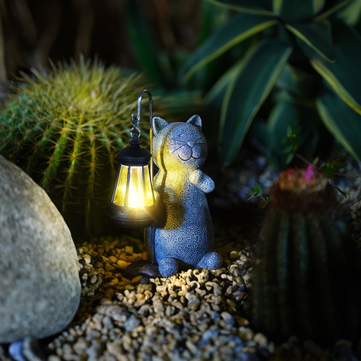 Illuminated cat figurine Floroux | Decorative LED light | Elegant cat lamp for the home