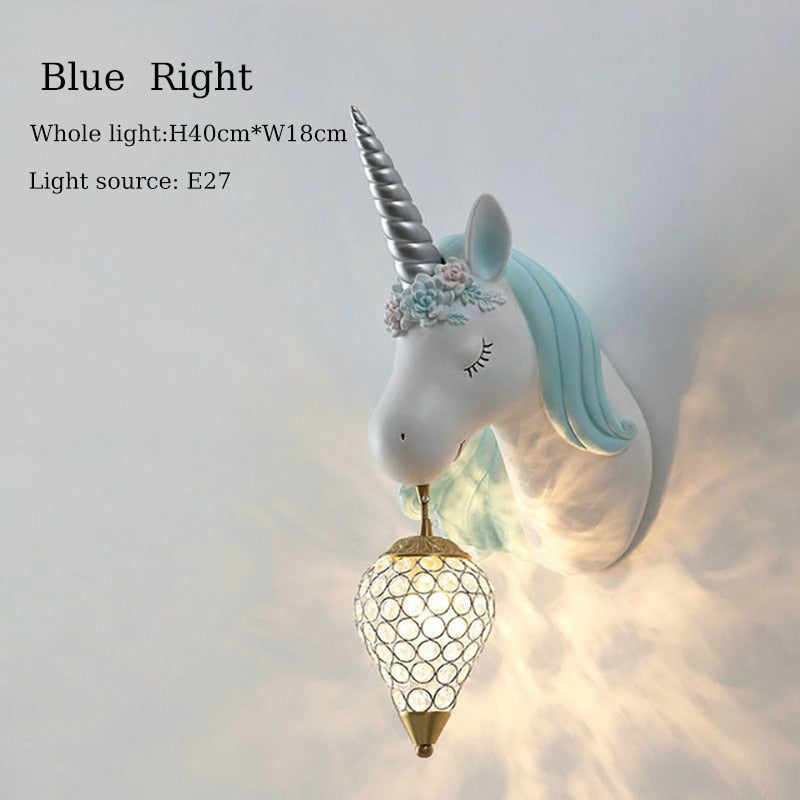 Lampe murale licorne magique pour enfants – Lumière ludique et chaude