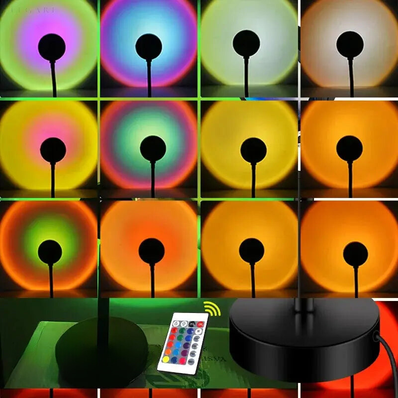 Floroux | Lampe de projection LED de coucher de soleil