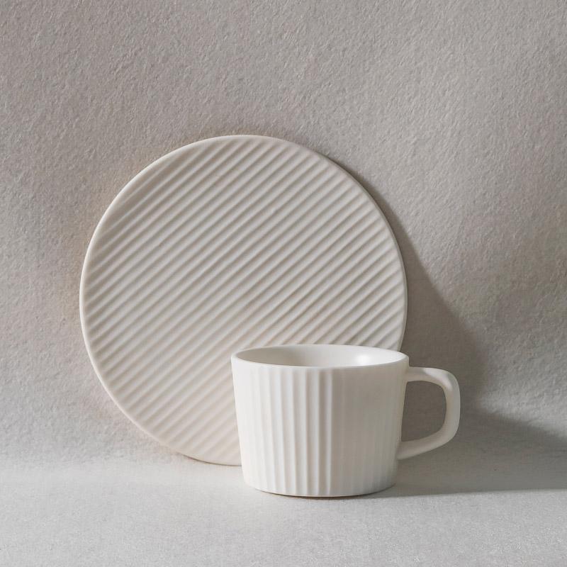 ElegantSips – Ensemble de Tasses à Café en Pierre avec Cuillère