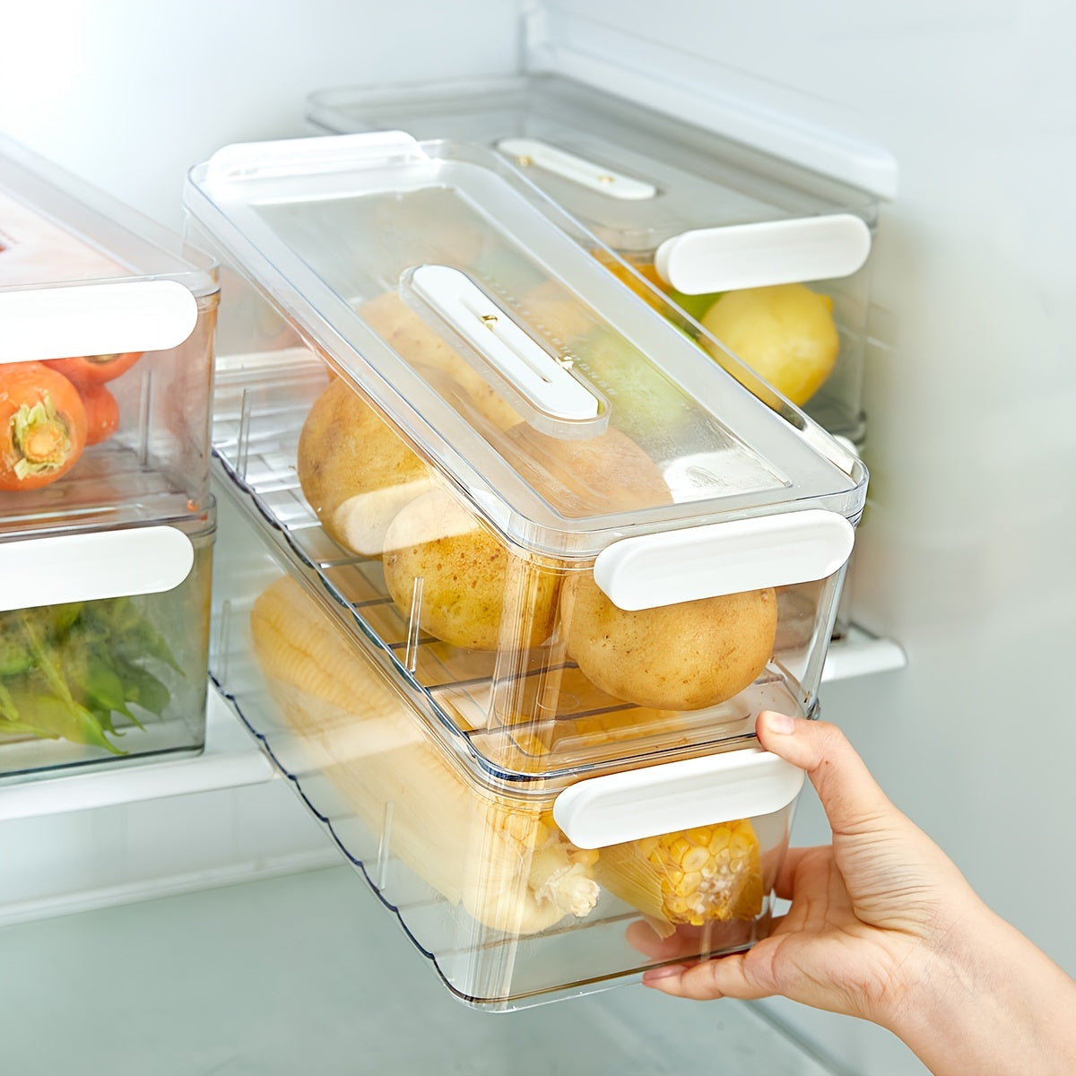 FreshGuard - Organisateur de réfrigérateur élégant et sûr pour les aliments