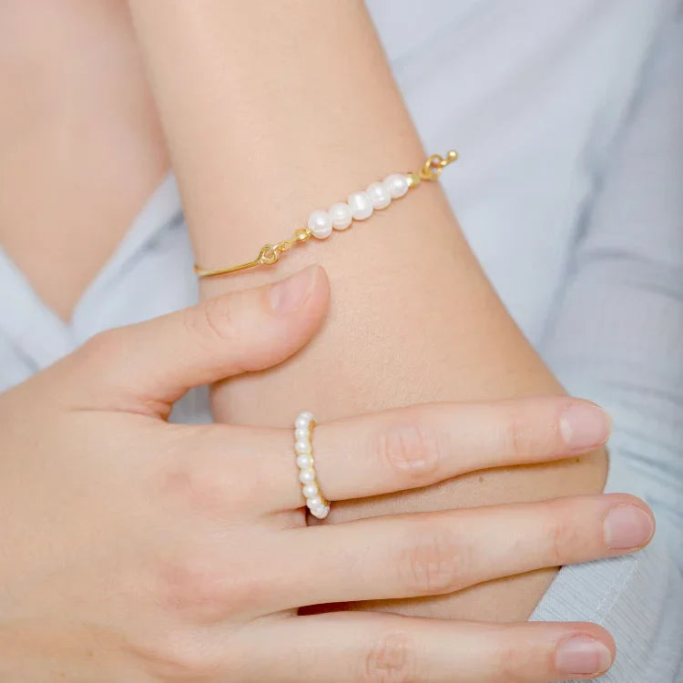 Amaris Bague de Perle Raffinée – Un Bijou Intemporel