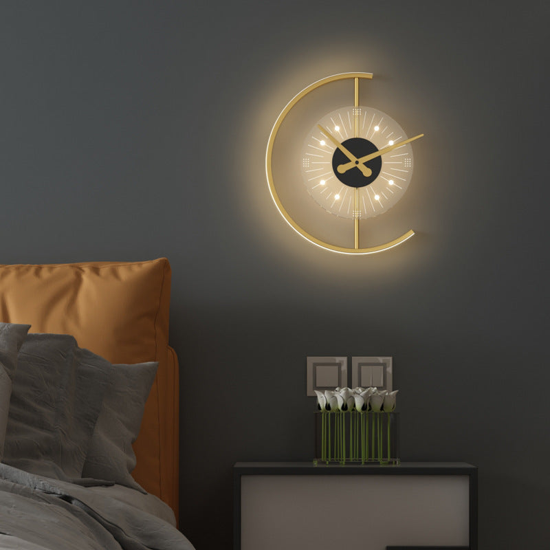 Nordic Minimalist Stille Horloge Applique Murale